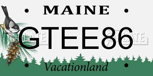 GTEE86 Maine License Plate