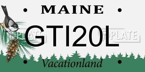 GTI20L Maine License Plate
