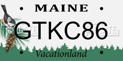 GTKC86 Maine License Plate