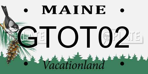 GTOT02 Maine License Plate