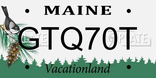 GTQ70T Maine License Plate