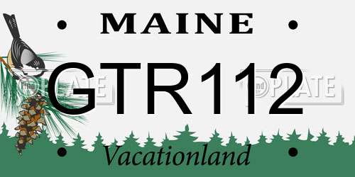 GTR112 Maine License Plate