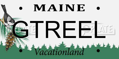 GTREEL Maine License Plate