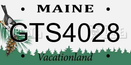 GTS4028 Maine License Plate