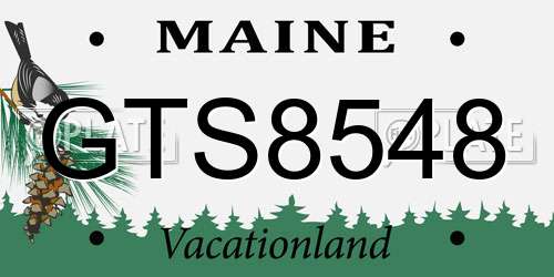 GTS8548 Maine License Plate