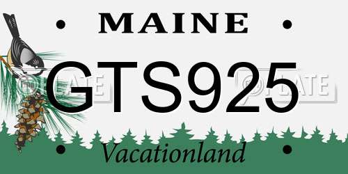 GTS925 Maine License Plate