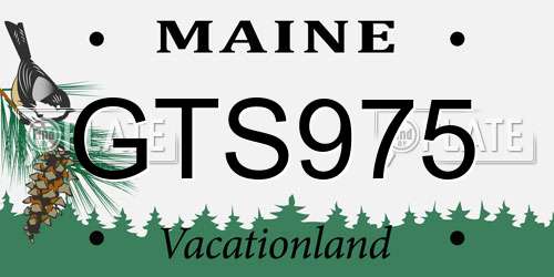 GTS975 Maine License Plate