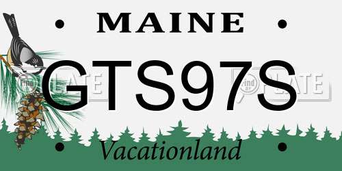 GTS97S Maine License Plate