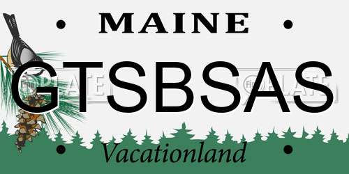 GTSBSAS Maine License Plate