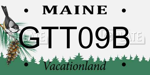 GTT09B Maine License Plate