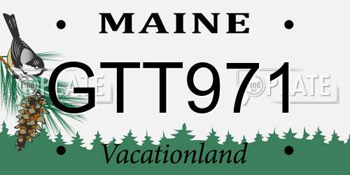 GTT971 Maine License Plate