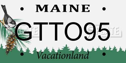 GTTO95 Maine License Plate