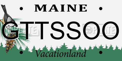 GTTSSOO Maine License Plate