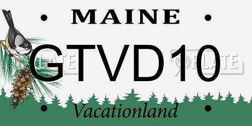 GTVD10 Maine License Plate