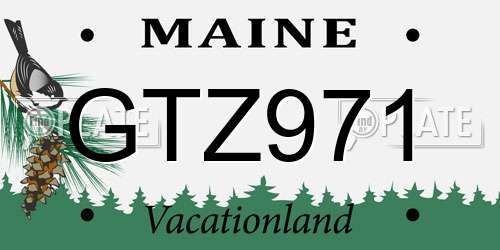 GTZ971 Maine License Plate