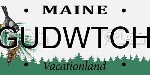 GUDWTCH Maine License Plate