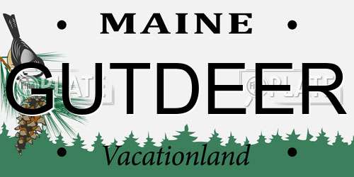 GUTDEER Maine License Plate