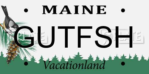GUTFSH Maine License Plate
