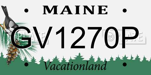 GV1270P Maine License Plate