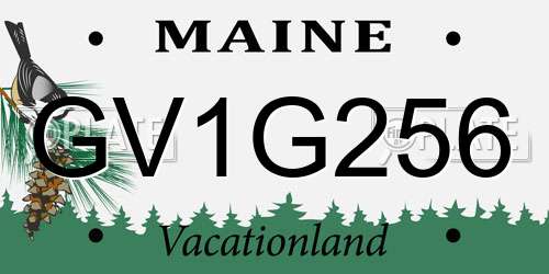 GV1G256 Maine License Plate