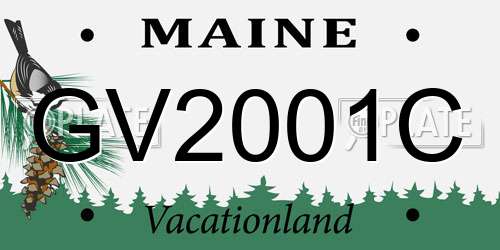 GV2001C Maine License Plate