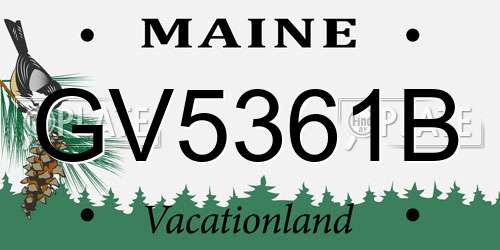 GV5361B Maine License Plate