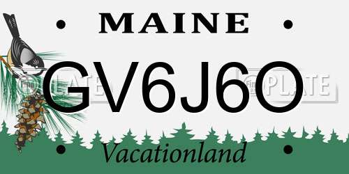 GV6J6O Maine License Plate