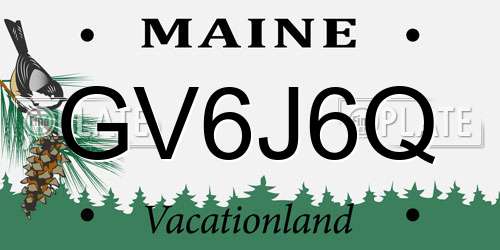 GV6J6Q Maine License Plate