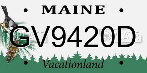 GV9420D Maine License Plate