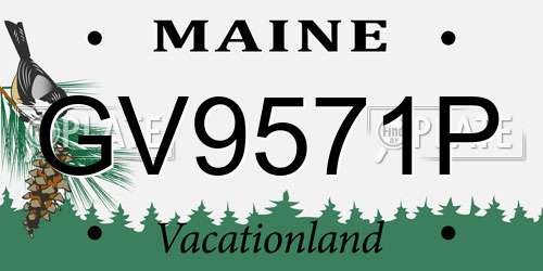 GV9571P Maine License Plate