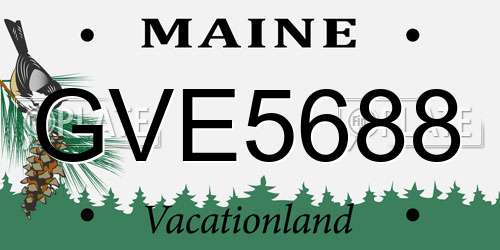 GVE5688 Maine License Plate