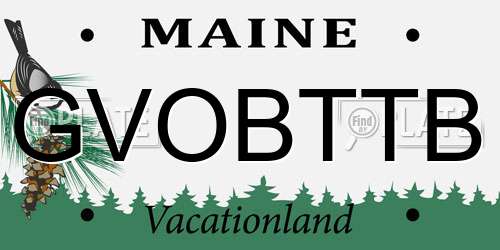 GVOBTTB Maine License Plate