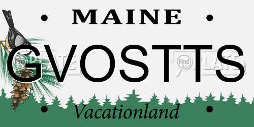 GVOSTTS Maine License Plate