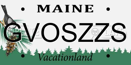GVOSZZS Maine License Plate