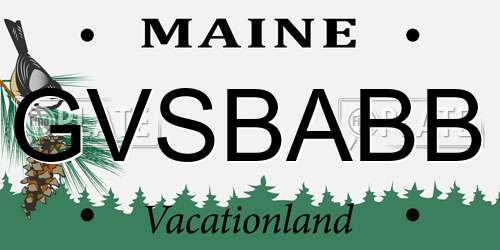 GVSBABB Maine License Plate