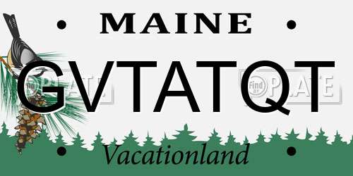 GVTATQT Maine License Plate