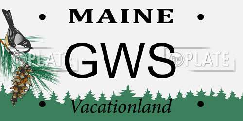 GWS Maine License Plate