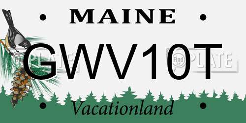 GWV10T Maine License Plate