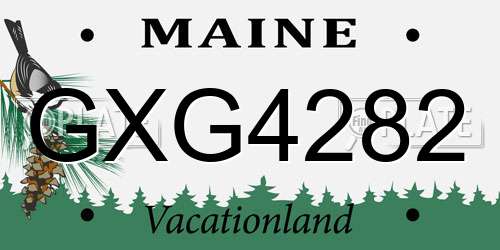 GXG4282 Maine License Plate