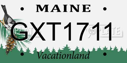 GXT1711 Maine License Plate