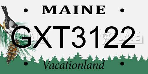 GXT3122 Maine License Plate