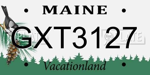 GXT3127 Maine License Plate
