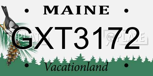 GXT3172 Maine License Plate