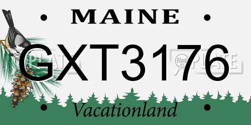 GXT3176 Maine License Plate