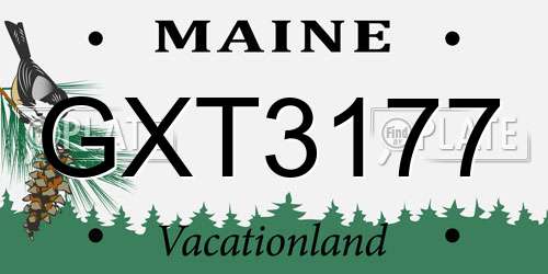 GXT3177 Maine License Plate