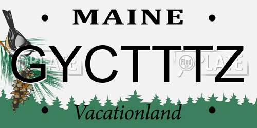GYCTTTZ Maine License Plate