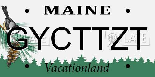 GYCTTZT Maine License Plate