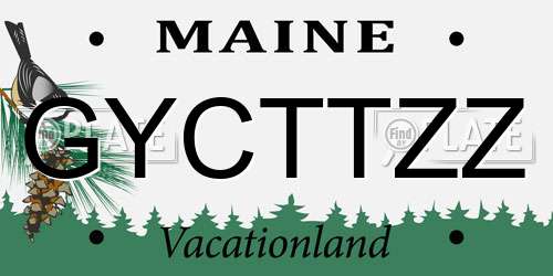 GYCTTZZ Maine License Plate