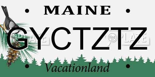 GYCTZTZ Maine License Plate
