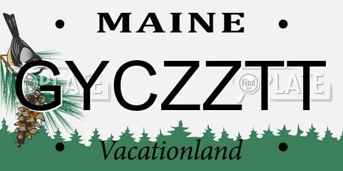 GYCZZTT Maine License Plate